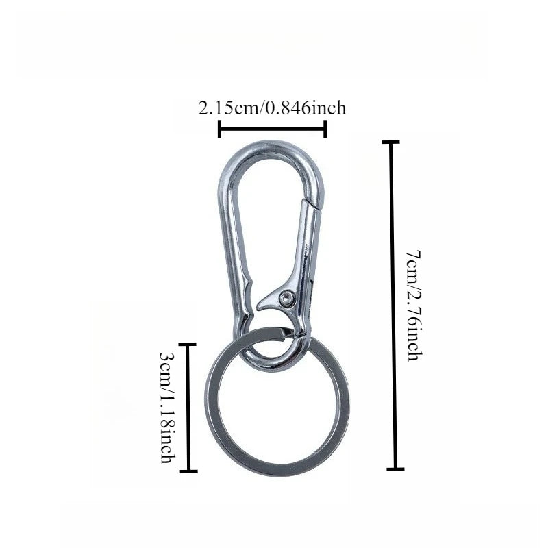 Stainless Steel Carabiner Keychain Clip | Waist Belt Key Ring Carabiner Key Ring Peaceful Pleasures Health and Wellness