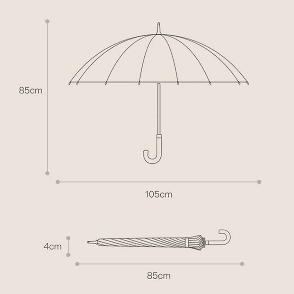 Blooming In Water Umbrellas Fresh-Style 24 Bone J Handle Large Umbrella Golfs UV Protection Rain-Umbrellas For All Season Peaceful Pleasures Health and Wellness
