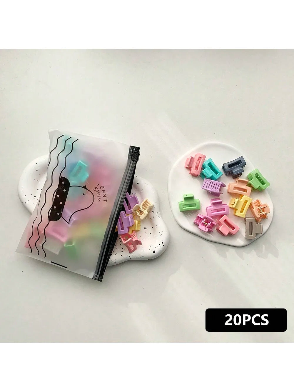 Morandi Mini Hair Claw Clips – 20pcs Set for Bangs & Ponytails Hair Accessories Peaceful Pleasures Health and Wellness style2