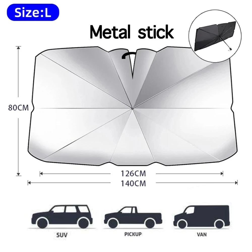 Foldable Car Windshield Sunshade Umbrella | UV & Heat Block