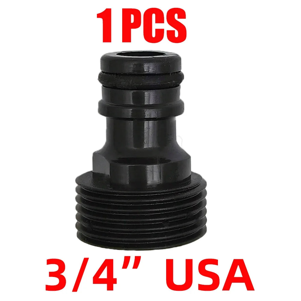 EURO USA 3/4 Inch Male Threaded Quick Connector Drip Irrigation Watering System Joint Nipple Tap Hose Adapter for Garden Tubing Peaceful Pleasures Health and Wellness B-1PCS-USA