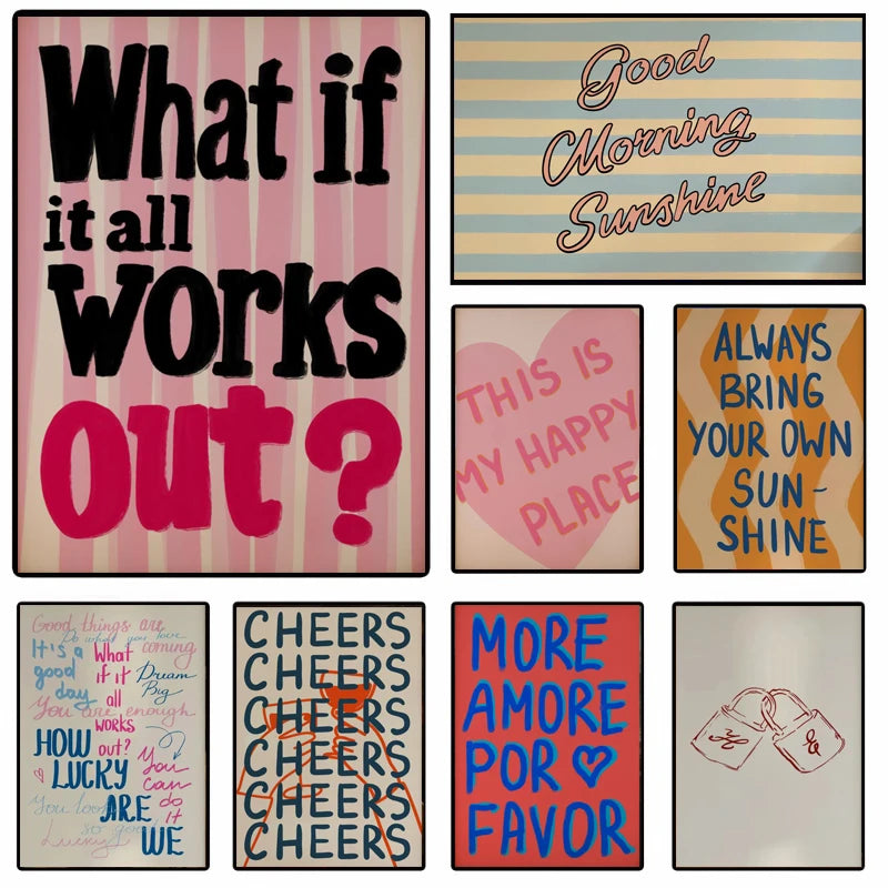 Vintage Inspirational Quotes Canvas Wall Art | Self Love Poster