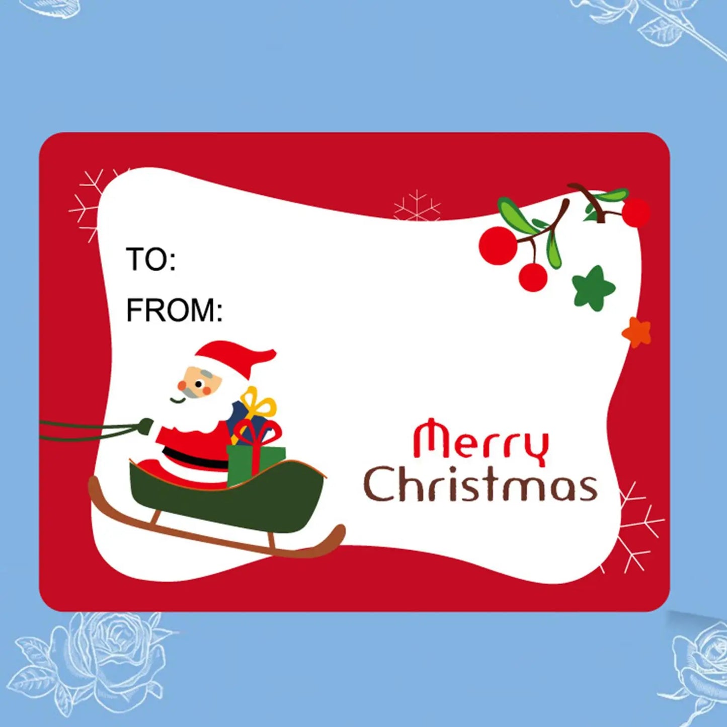 500-Piece Christmas Tag Stickers Roll – Holiday Labels & Seals Holiday Label Stickers Peaceful Pleasures Health and Wellness