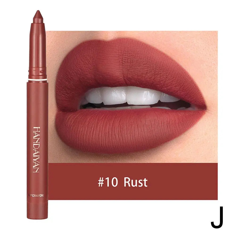 Waterproof Matte Lip Liner Crayon with Built-In Sharpener – Long-Lasting Velvet Lip Pencil (12 Shades) Peaceful Pleasures Health and Wellness 10