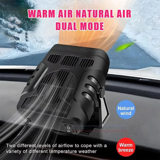 2 IN 1 Car Heater Defroster Auto Windshield Defogger With Plug in Cigarette Lighter Auto Dryer Car Accessories 12V/24V Peaceful Pleasures Health and Wellness