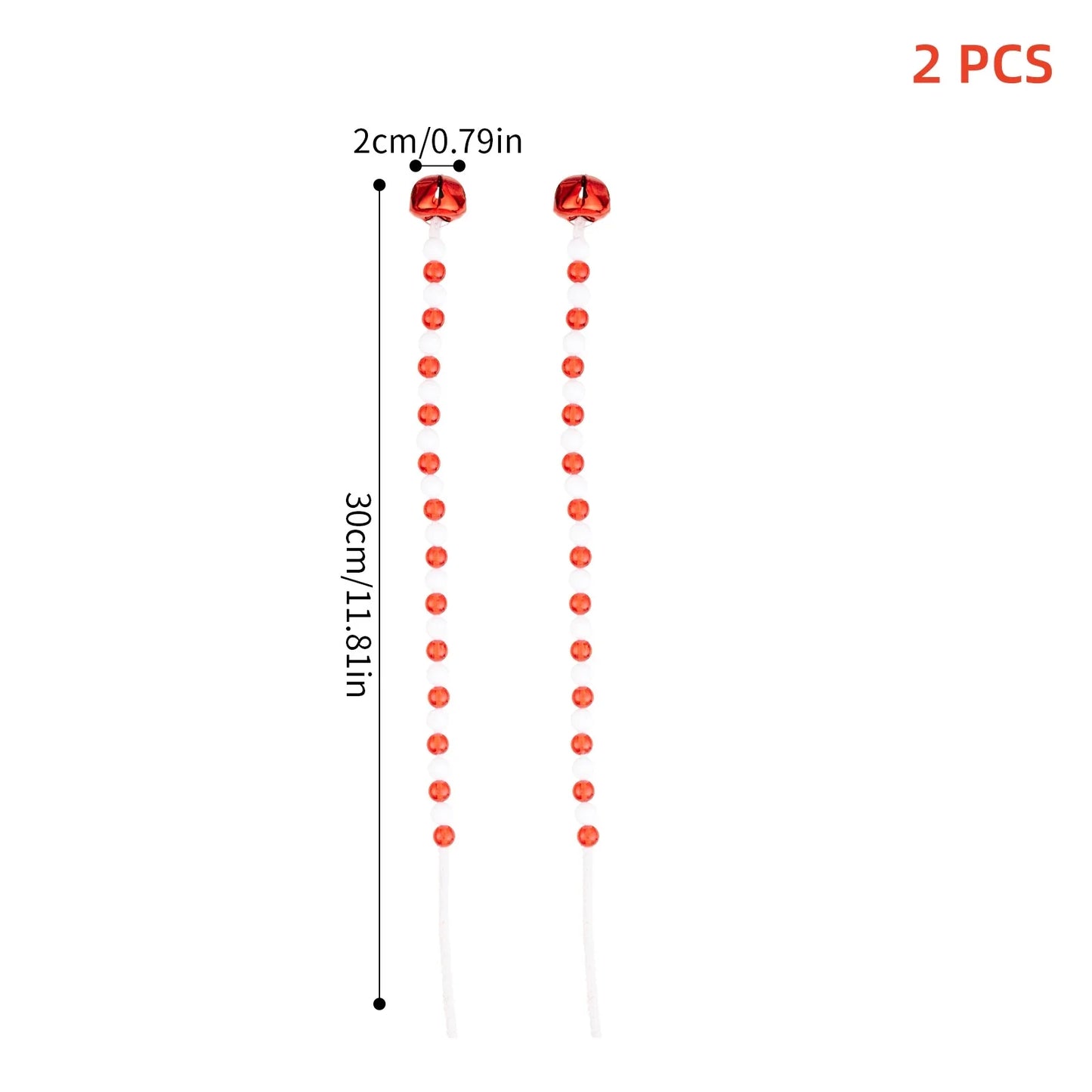 Christmas Candy Cane Curly Picks – Red & White Xmas Ornaments