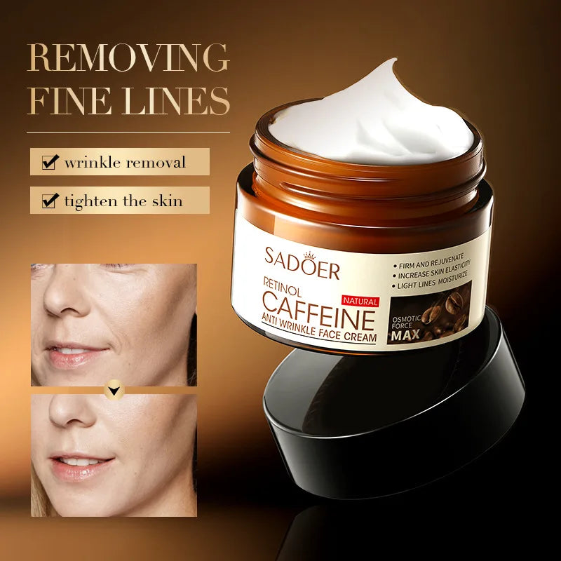 SADOER Retinol & Caffeine Anti-Wrinkle Face Cream 50g