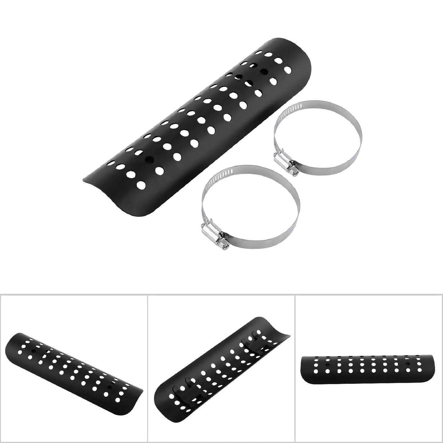 Universal Motorcycle Hole Heat Shield Straight Exhaust Pipe Cover
