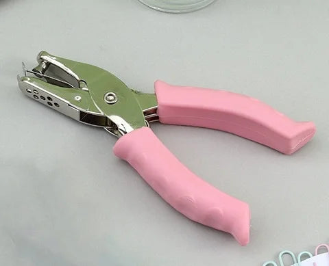 Bview Art Round Single Hole Handheld Punch Macaron Soft-touch Grip
