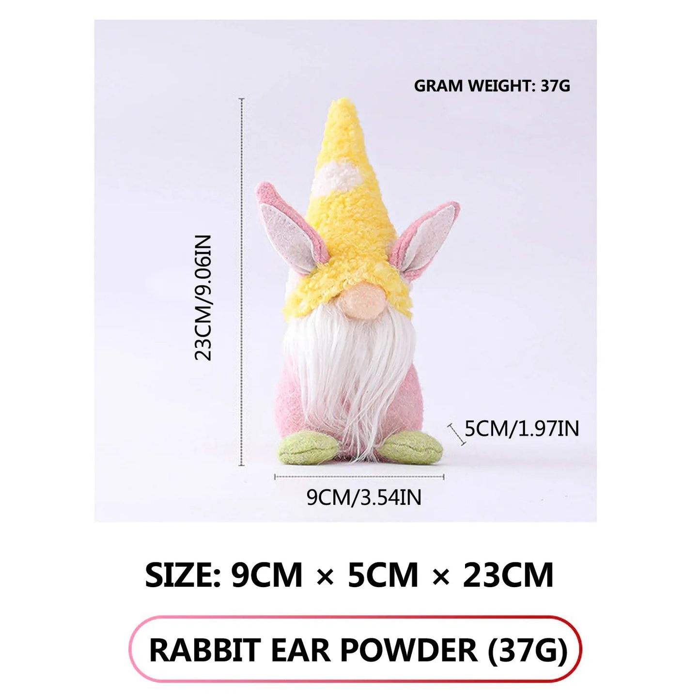 Easter Gnome Bunny Faceless Doll – Handmade Spring Decor Gift