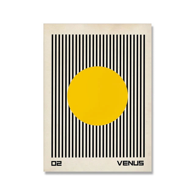 Modern Minimalist Bauhaus Exhibition Geometric Posters work Canvas Prints Abstract Painting Living Room Murals Home Decor Peaceful Pleasures Health and Wellness 19 40x50cm Unframed