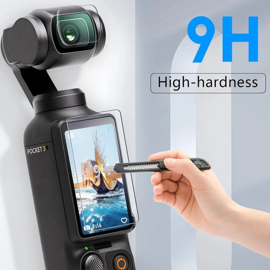 9H Tempered Glass Screen & Lens Protector – DJI OSMO Pocket 3 & 4 Camera Screen Protector Oasis Select