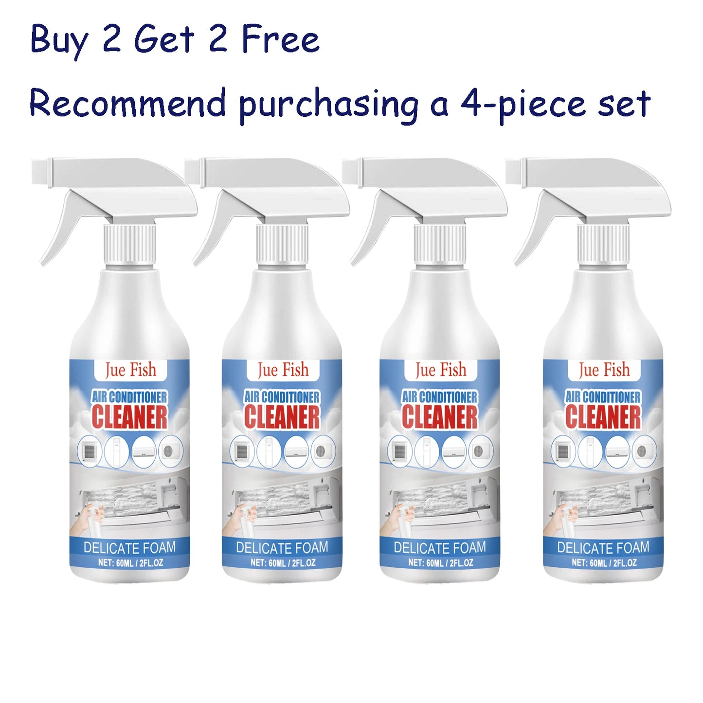 Jue-Fish AC Cleaner Spray | No-Dismantle Foam & Odor Remover
