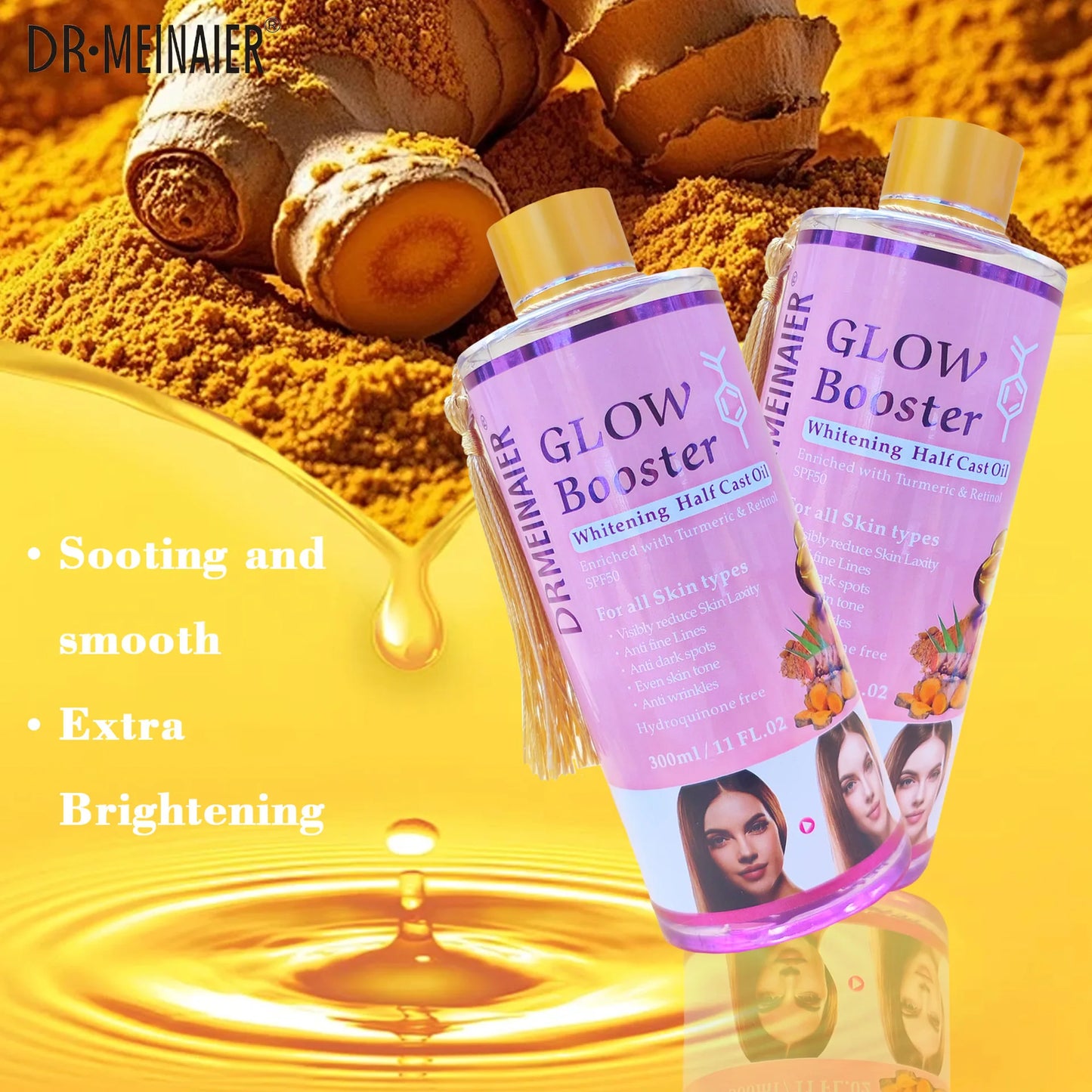2pcs Alpha Arbutin Kojic Acid Whitening Serum Glow Booster Cast Oil And Turmeric And Retinol Oil Dark Spots Repair Damage Skin Peaceful Pleasures Health and Wellness