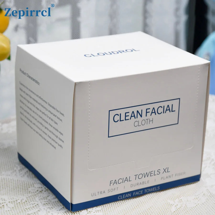 CLOUDROL Disposable Face Towels 40pk – Thick 26x30cm Wipes