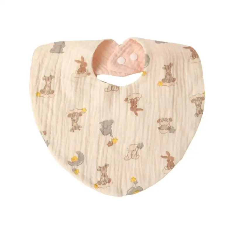 4-Layer Cotton Baby Drool Bibs – Soft, Absorbent, Floral