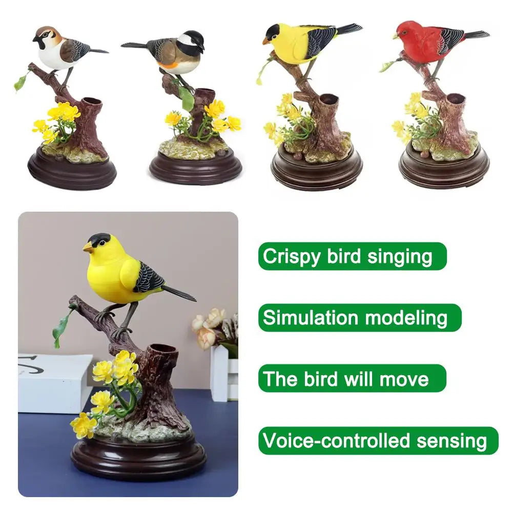 Simulation Voice Control Little Bird Creativity Cute Decorative Item