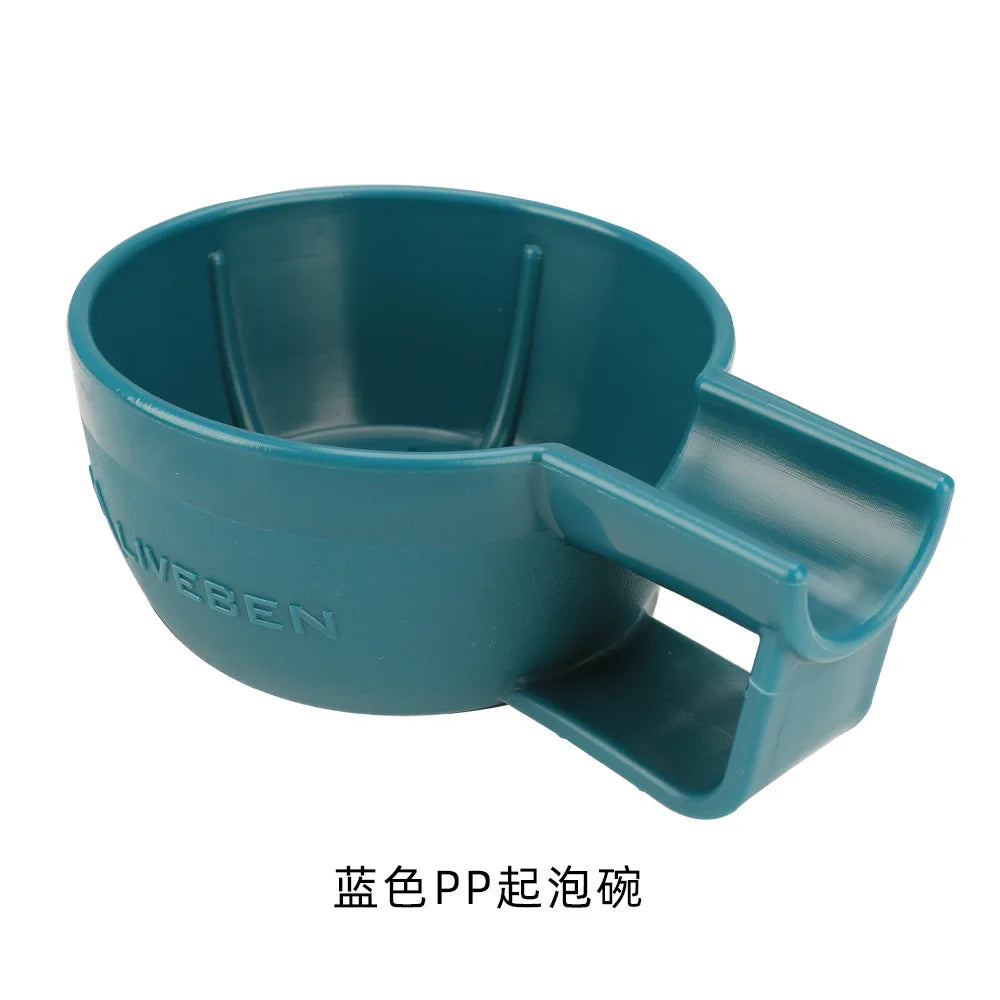 This Shaving Cream Foaming Bowl Anti Drop Thickened Soap Bowl American Three-dimensional Pattern Wet Shaving Bowl Peaceful Pleasures Health and Wellness Blue