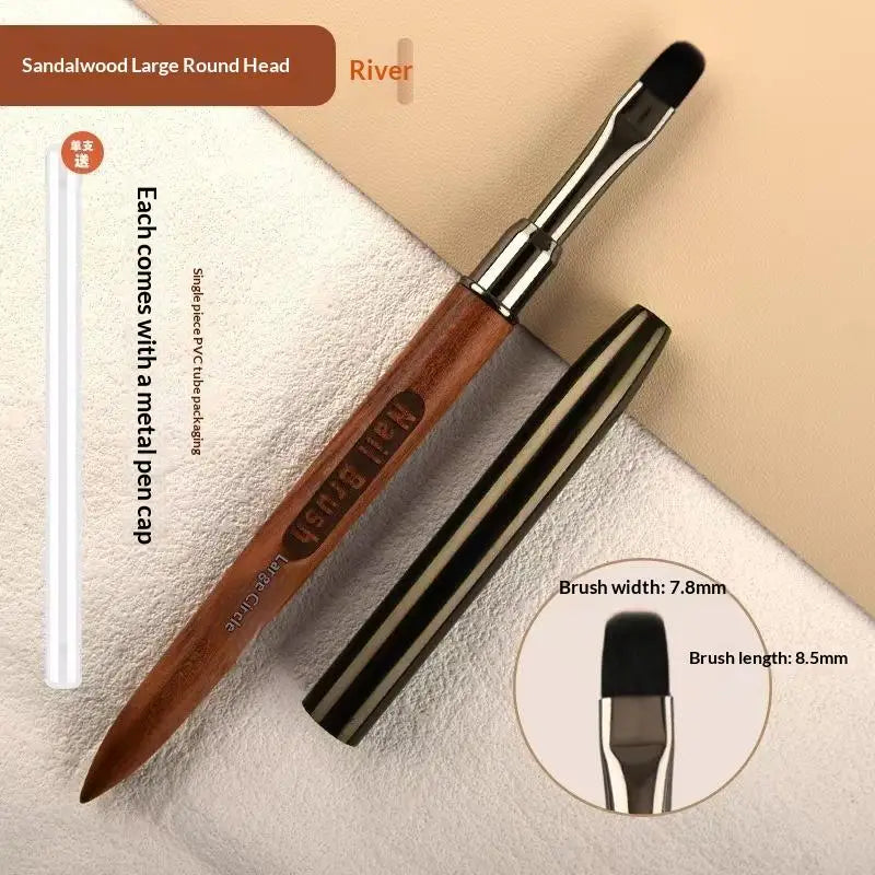 Wood Gel Painting Brush Nail Construct Acrylic Brush For Manicure DIY Builder Tool Brush Pen Professional Gel False Tip Pen Peaceful Pleasures Health and Wellness A2