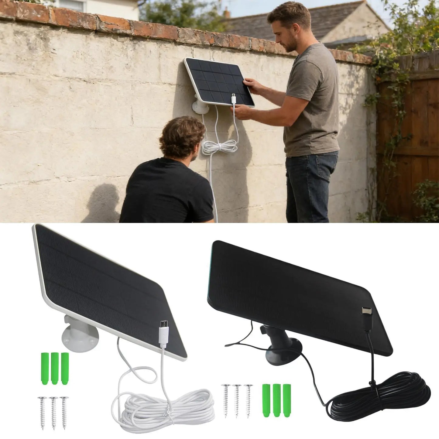 20W Solar Panel Charger Type C Smart Sensor for Ring Camera
