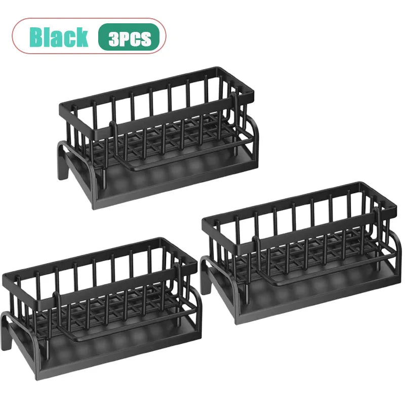 Kitchen Sink Caddy Organizer – Sponge, Soap & Towel Bar Rack