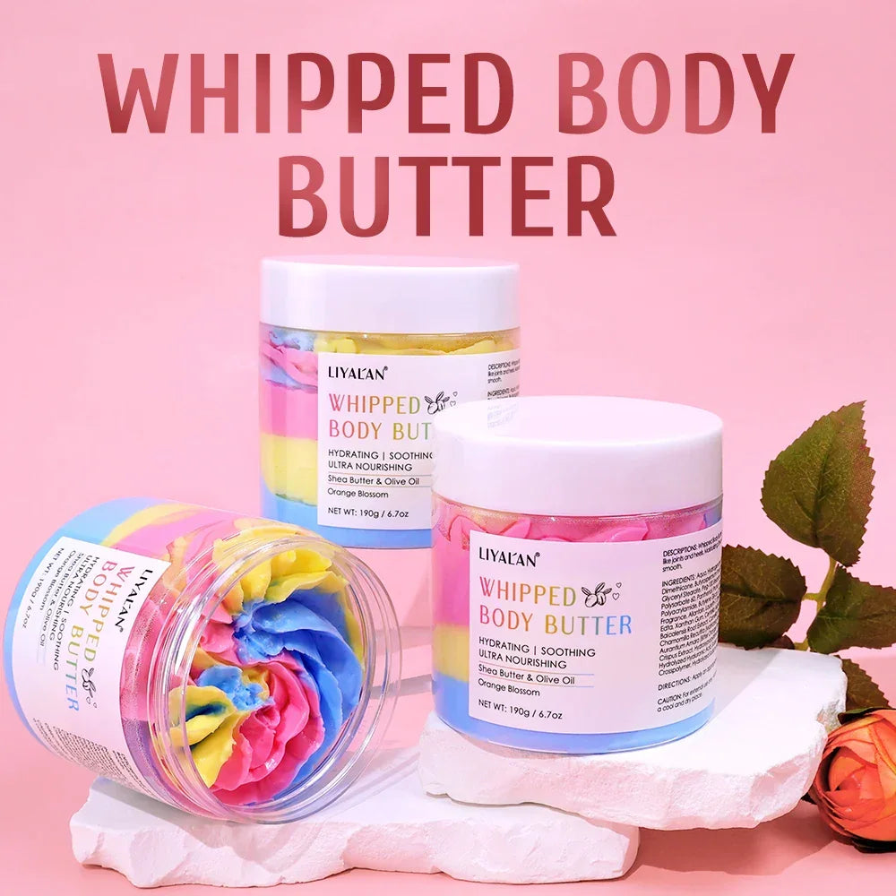 Rainbow Whipped Body Butter – 190g Vegan Moisturizer Peaceful Pleasures Health and Wellness