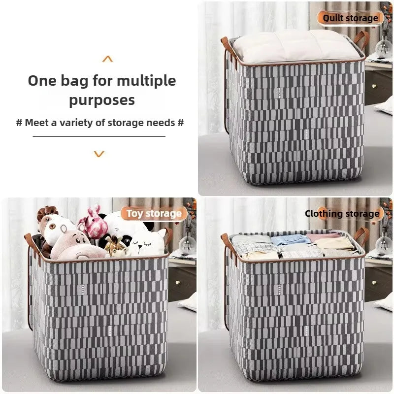 Large Capacity Foldable Storage Basket with Handle | Non-Woven