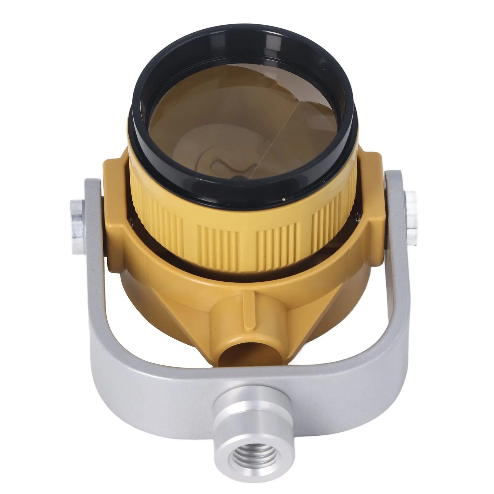 Total Station Single Prism 64 Light Grey ABS and K9 Total Station Prism with Adjustable Brass Connector for Ranging Measurement Peaceful Pleasures Health and Wellness