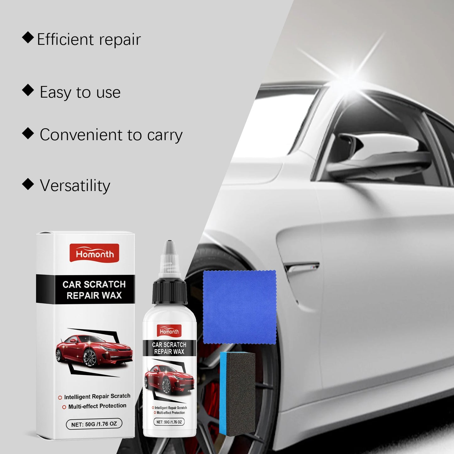Homonth Car Scratch Repair Cream – Polish & Swirl Remover