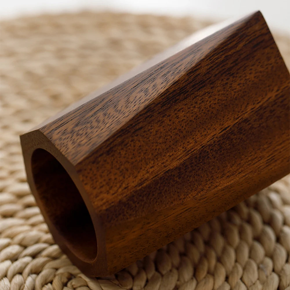 Walnut Wood Pen Pot Holder Desktop Organiser Basket Office Desk Accessory Vintage Pen Pencil Storage Cup For Office Desk School Peaceful Pleasures Health and Wellness