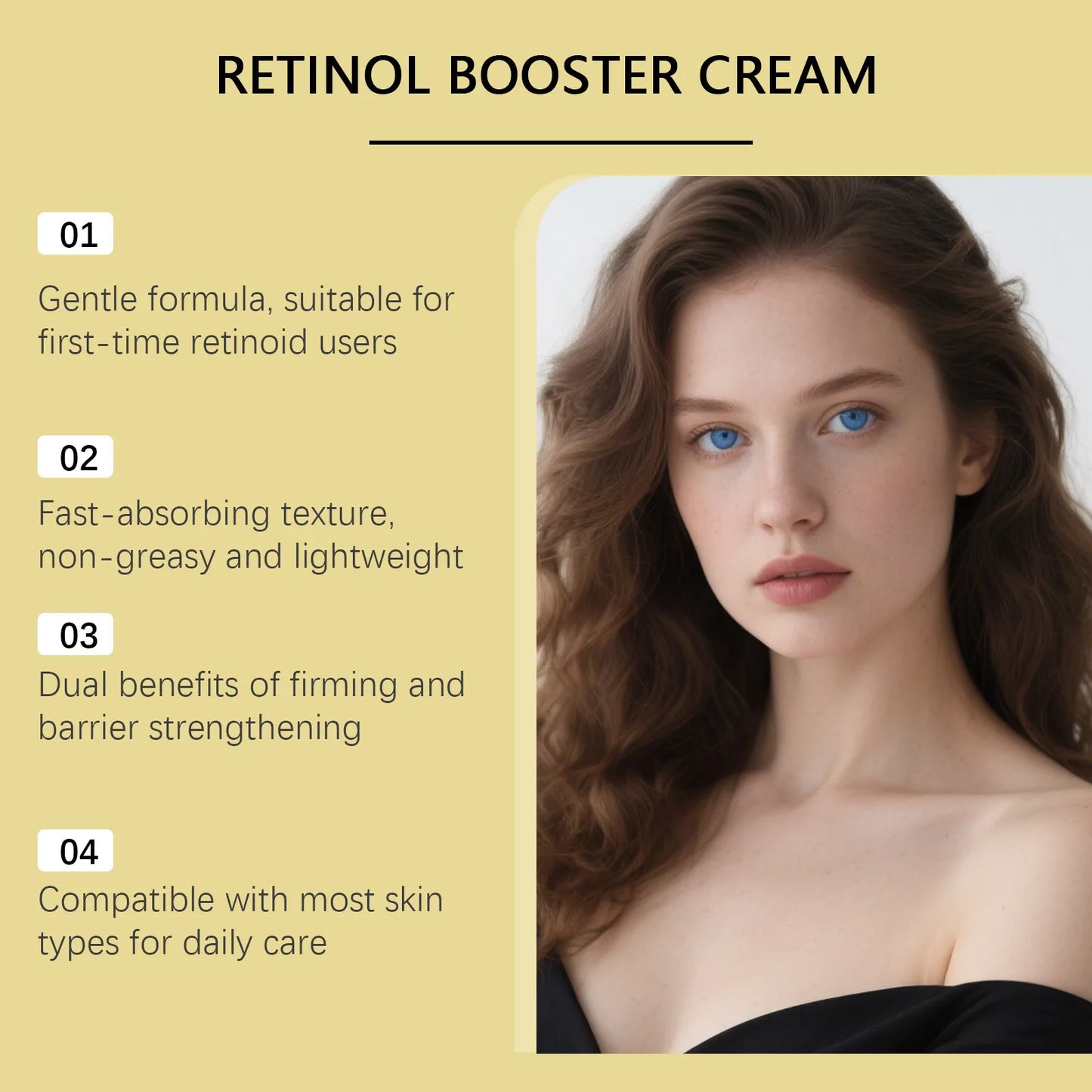 Retinol Lifting Face Cream Reduce Face Edema Fade Dark Spot Moisturizing Whitening Brighten Repair Skin Barrier Skin Care Cream Peaceful Pleasures Health and Wellness