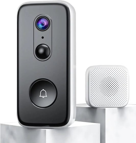 Wireless 2K Video Doorbell Camera with Free Cloud Storage, Rechargeable Battery, AI Detection & Night Vision Peaceful Pleasures Health and Wellness United States