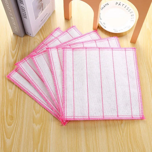 5/10pcs Cotton Kitchen Rag, Reusable Sanitary Cleaning Rag, Rag, Soft and Quick-drying Kitchen Necessities, Dish Towel. Peaceful Pleasures Health and Wellness