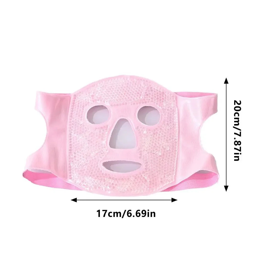 Ice Cold and Hot Heat Full Face Eye Mask New SPA Gel Beads Compress For Dark Circles Puffiness For Women Man Skin Care Tools Peaceful Pleasures Health and Wellness