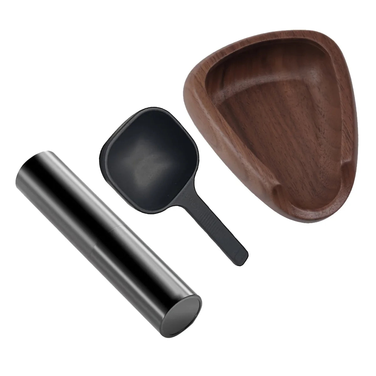 Wooden Coffee Bean Tray with Sleek Black Sprayer, Wood Dish for Coffee Beans, Perfect for Coffee Enthusiasts and Baristas Peaceful Pleasures Health and Wellness Black Walnut Wood B