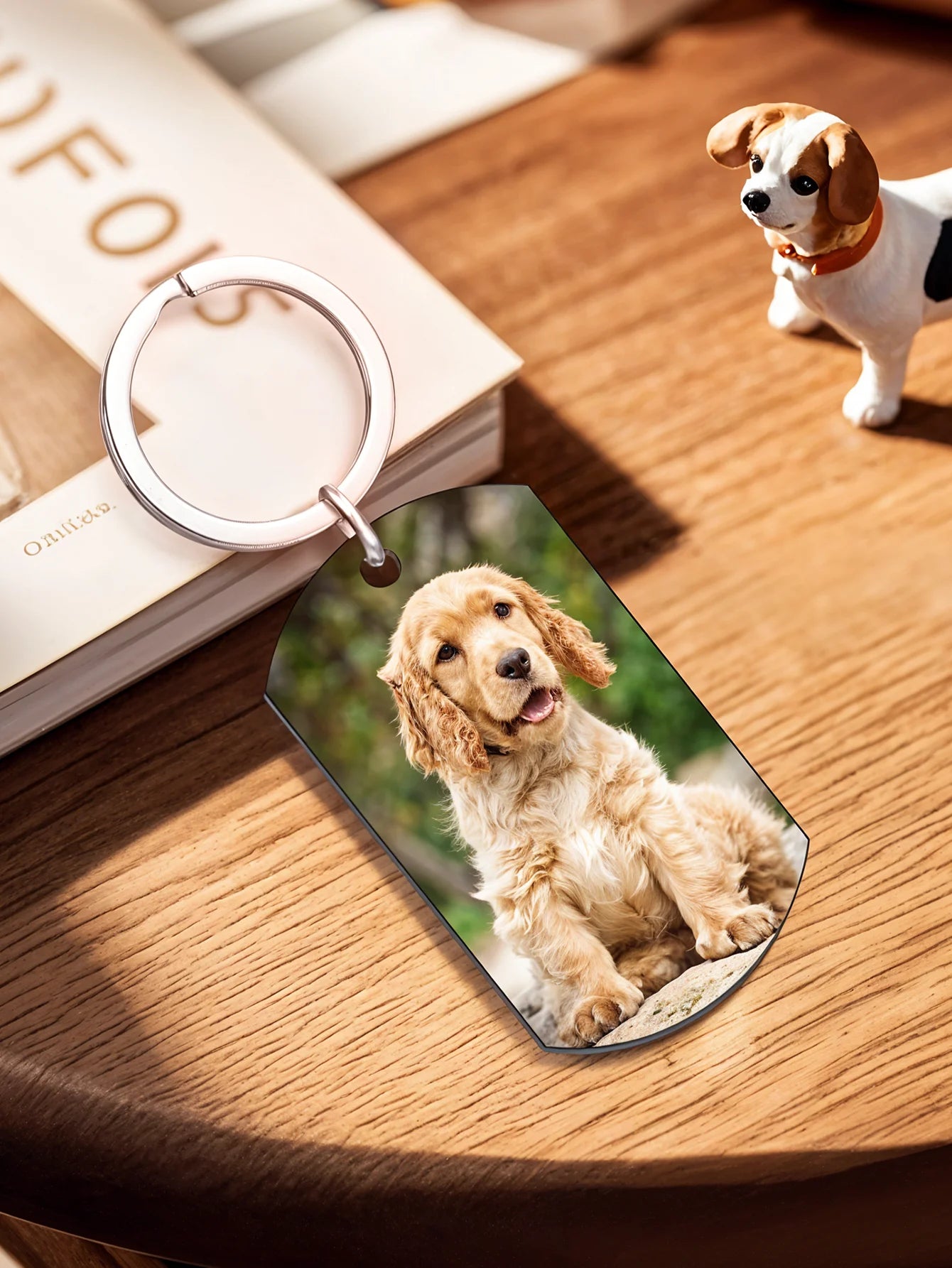 Personalized Pet Photo Keychain Custom Dog Memorial Gift Pet Loss Keepsake for Dog Lovers Anniversary Christmas Gift Peaceful Pleasures Health and Wellness