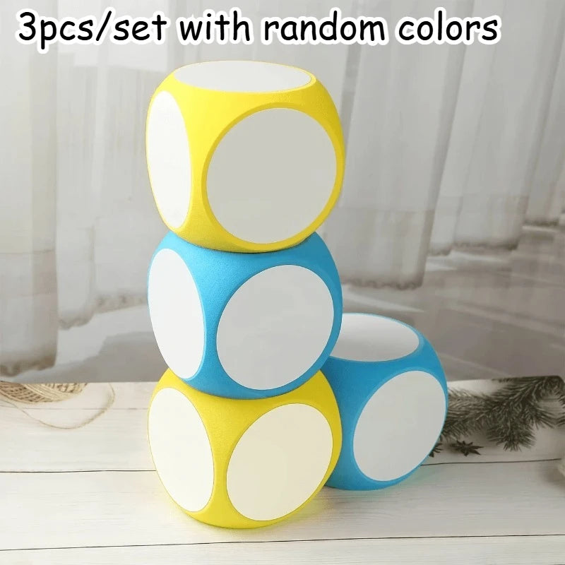 Giant EVA Write & Erase Dice Set 3pcs – Party, Math & Classroom