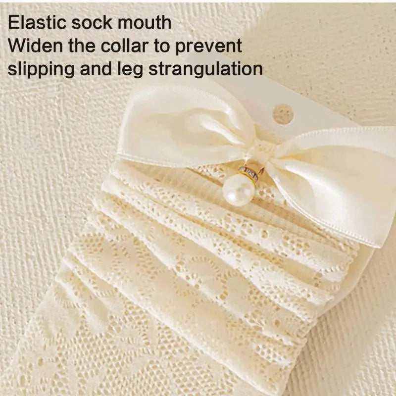 Girls Bowknot Calf Socks | Cute Tube Stockings for Ages 7–12