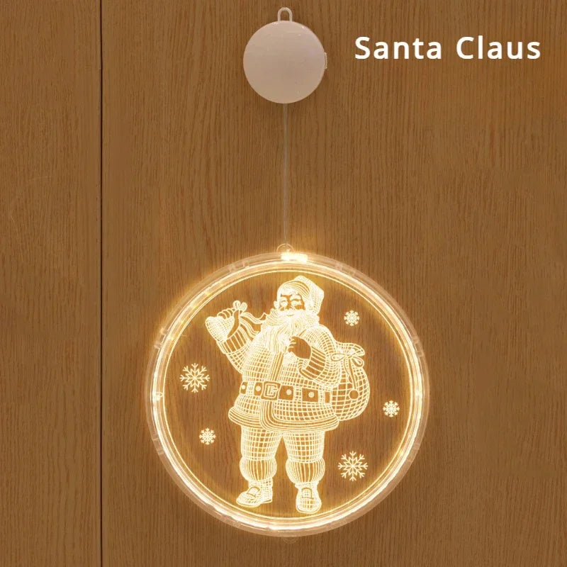 3D LED Christmas Window Lights | Warm White Hanging Decor