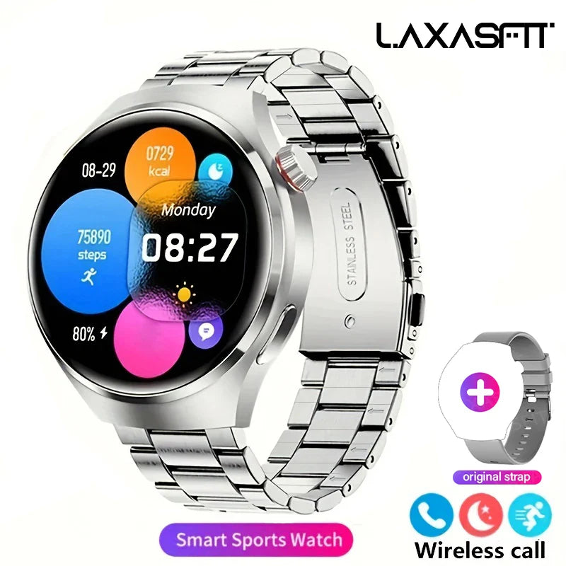 LAXASFIT Men's Smartwatch – Bluetooth Calling, HD Display
