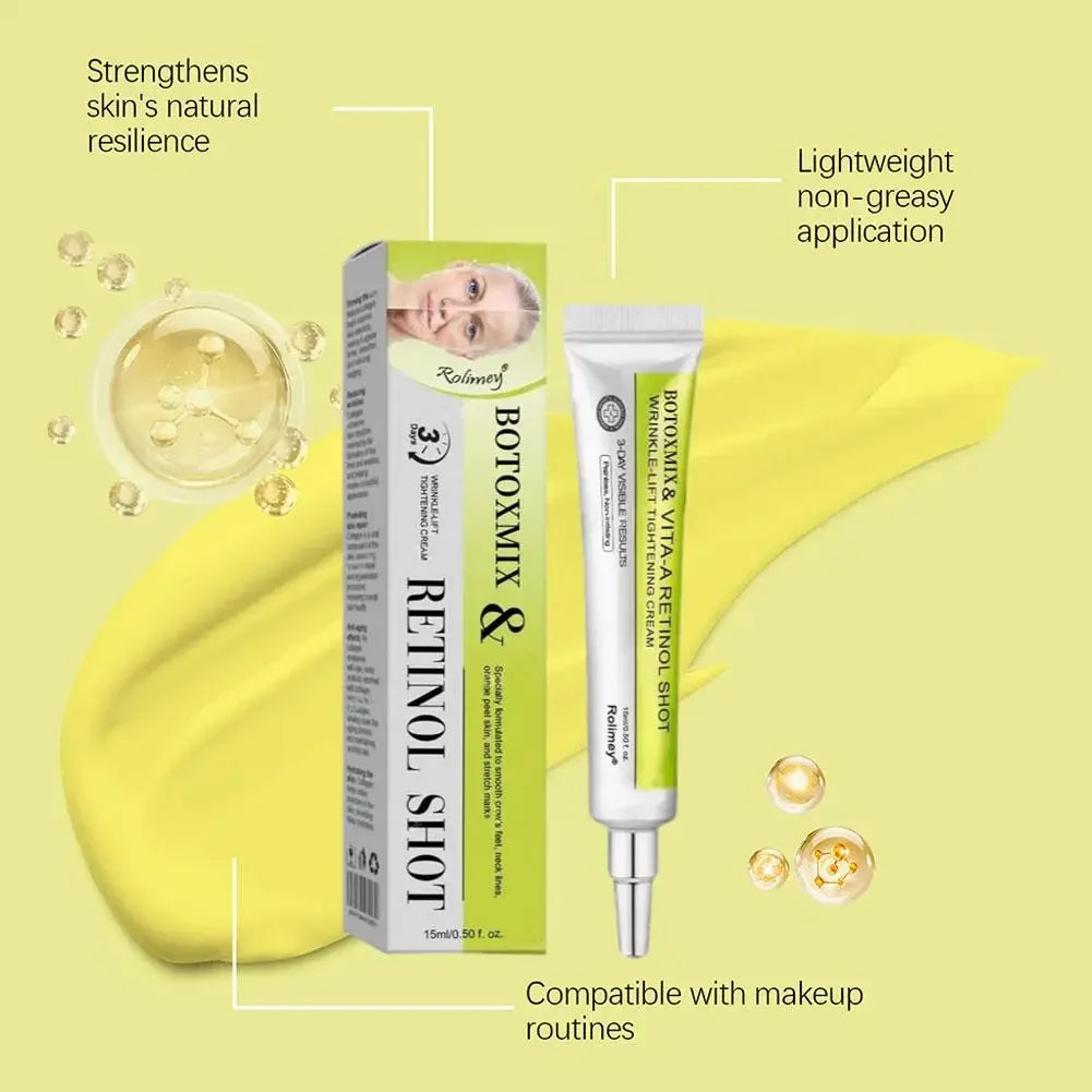 15g Retinal-Shot Tightening Booster Face Cream & Eye Cream Anti-Aging Firming Lifting, Fade Fine Lines, Night Moisturizer Peaceful Pleasures Health and Wellness