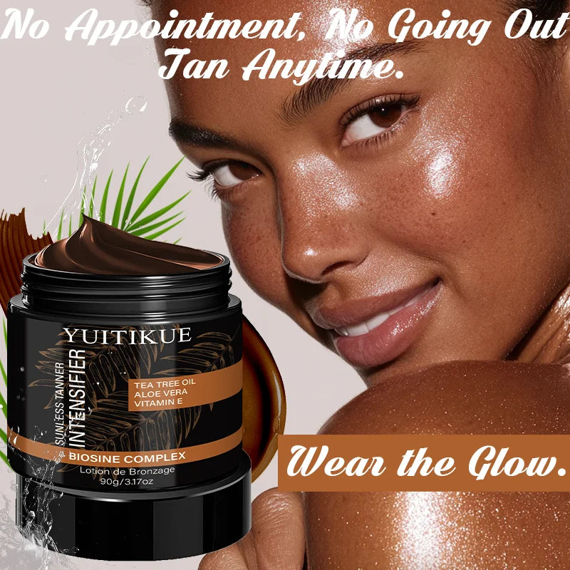 Yuitikue Rapid Tanning Intensifier Lotion, 90g Biosine Complex with Tea Tree Oil & Aloe Vera for Deep Tan & Skin Care Peaceful Pleasures Health and Wellness