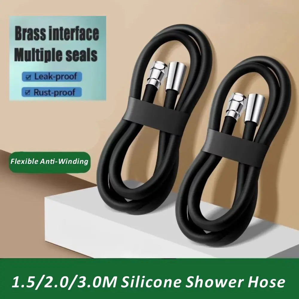 Silicone Flexible Shower Hose 1.5M/2M/3M | Extension Water Pipe
