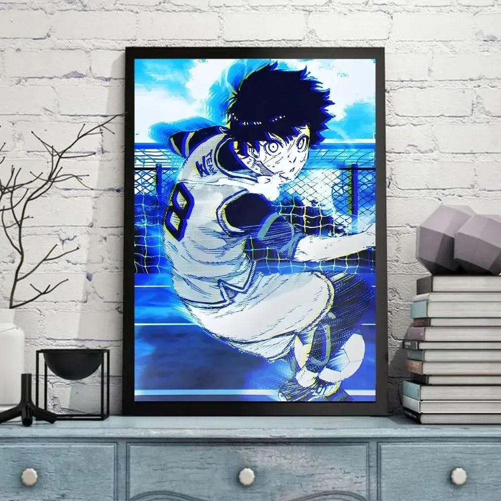 Blue Lock Anime Good Quality Canvas Painting Prints and Posters Room Bar Cafe Vintage Aesthetic Home Decorative Peaceful Pleasures Health and Wellness