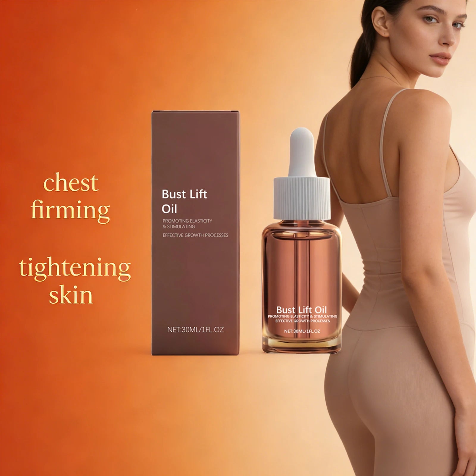 Bust Lift Oil Breast Enhancement Essential Oil Promote Elasticity Chest Firming and Lifting Nourishing Smoothing Body Skin Care Peaceful Pleasures Health and Wellness