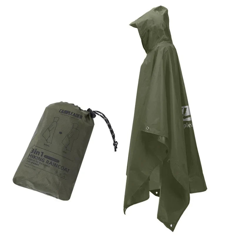 3-in-1 Waterproof Rain Poncho | Hiking, Camping & Travel