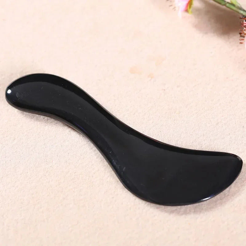 Natural Bian Stone Gua Sha Tool – Facial & Neck Massage