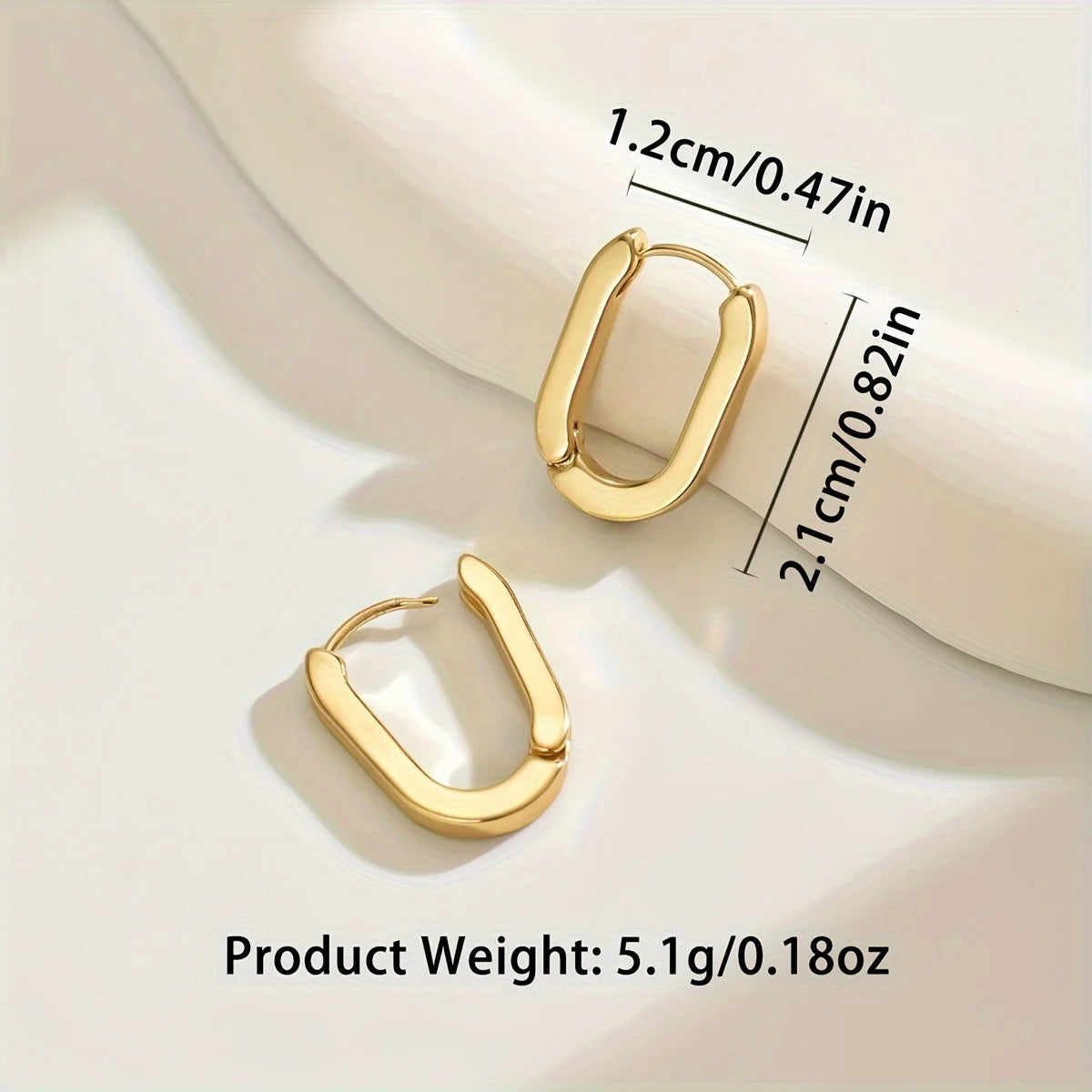 3D Geometric Hoop Earrings | Minimalist Zinc Alloy Fashion