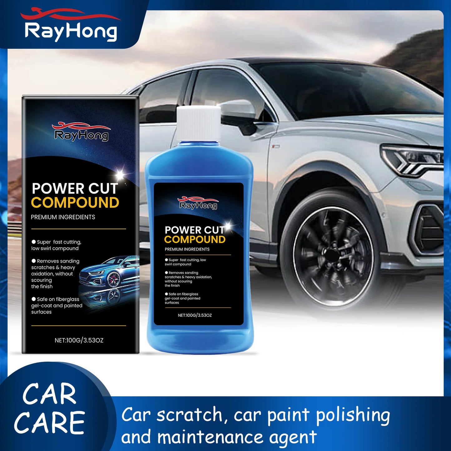 Rayhong Car Scratch Remover & Paint Polish Compound 100g