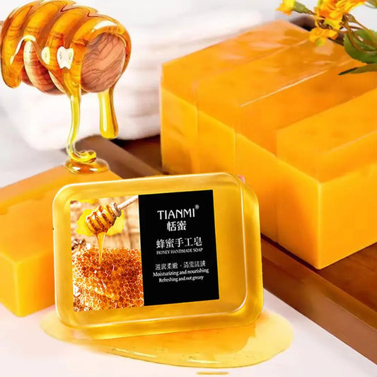 honey soap, deep cleaning, hydrating and moisturizing, softens rough skin, smoothes skin,easy to carry for outdoor travel 1PCS Peaceful Pleasures Health and Wellness